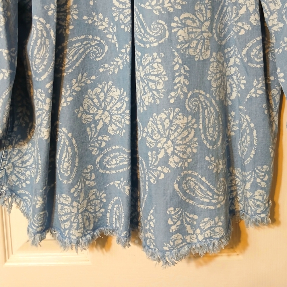 Ruby Rd. Blue Paisley Blouse - Picture 3 of 8